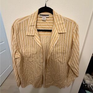 Eddie Bauer Beige Striped Shirt